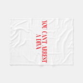 You Can't Arrest A Diva Funny Quote Women  Fleece Deken (Voorkant (Horizontaal))