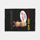 You Can't Handle Deez Nuts, Funny , Peanut Allergy Fleece Deken (Voorkant (Horizontaal))