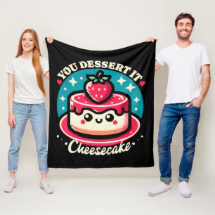 You Dessert It - Cheesecake Kawaii Fleece Deken
