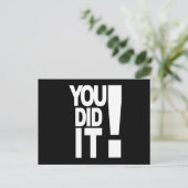 You did it  briefkaart (Staand voorkant)