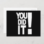 You did it  briefkaart (Voorkant / Achterkant)