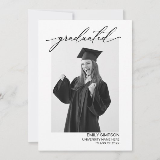 You did it modern Graduation invitation (Dos)