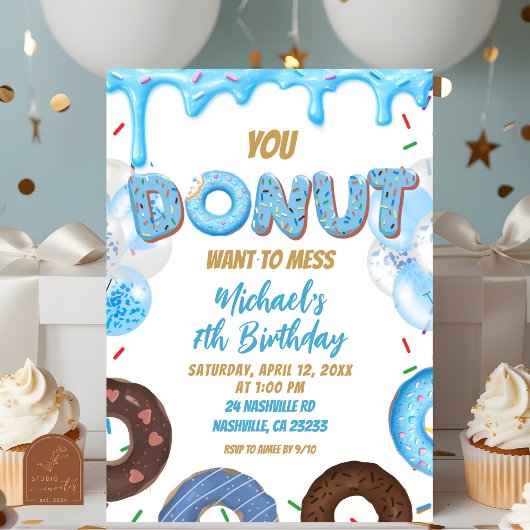 You Donut want to miss this birthday Invitation