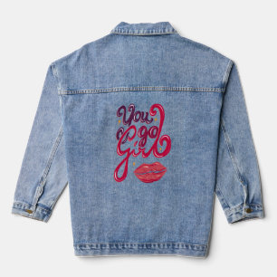You Go Girl – Girl Power Statement Spijkerjacke Denim Jacket