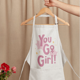 You Go Girl Tablier Rose Inspirant