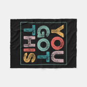 You Got This Saying Cool Motivational Quote  Fleece Deken (Voorkant (Horizontaal))