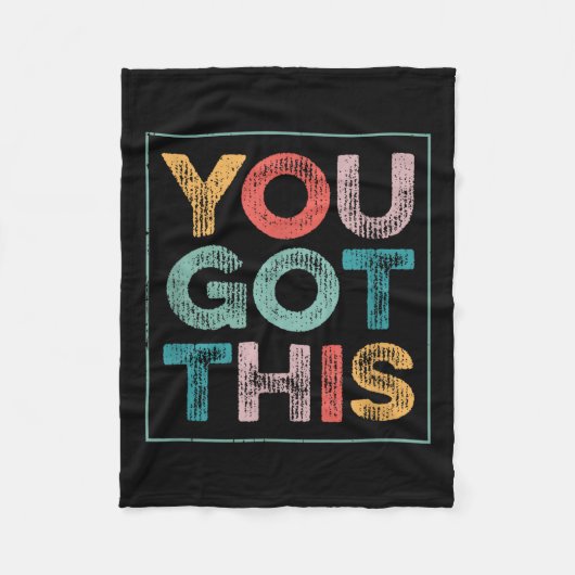 You Got This Saying Cool Motivational Quote  Fleece Deken (Voorkant)