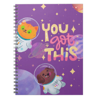"You Got This" Schattige Notitieboek met een ruimt