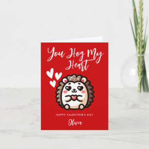You Hog My Hart Egel Valentijnsdag Grappig Kaart
