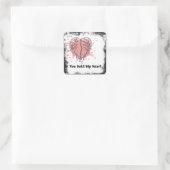 You Hold My Heart Vierkante Sticker (Tas)