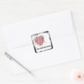 You Hold My Heart Vierkante Sticker (Envelop)