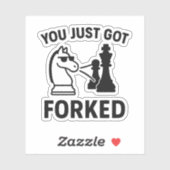 You Just Got Forked – Funny Chess Meme Sticker (Feuille)
