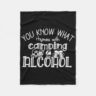 You Know What Rijmt Met Camping Alcohol Zomer C Fleece Deken