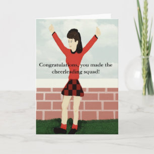 You made the cheerleading squad Card Kaart