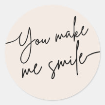 “You Make Me Smile” Cute Encouragement Sticker