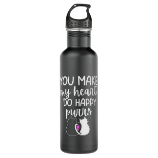 'You Make My Heart Do Happy Purrs' Cat Lovers Gift Waterfles