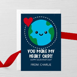 You Make My Heart Orbit Valentine's Day Card Notitiekaartje
