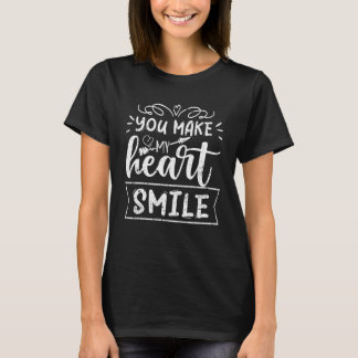 You Make My Heart Smile Couple Matching Love Boys  T-shirt