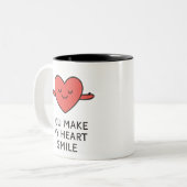"YOU MAKE MY HEART SMILE" Cute Graphic Mug (Devant gauche)