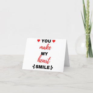 You Make My Heart Smile Zwart Feestdagen Kaart