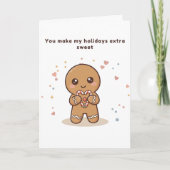 You Make My Holidays Puchi Gingerbread Card Kaart (Voorkant)