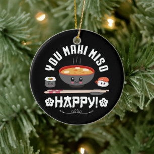 You Maki Miso Happy - Japanse noedels Schattige Ka Keramisch Ornament
