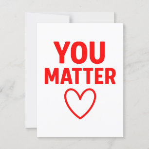 You Matter" Positiviteit van het Rode Hart Briefkaart