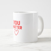 You Matter” Red Heart Positivity Extra Grote Beker (Voorkant rechts)