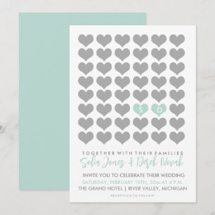 You & Me Hearts Mariage Invitations \ MARIAGE