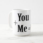 You+me=liefde Koffiemok (Voorkant links)