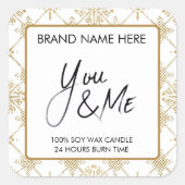 You & Me Valentine's Day Candle Label (Voorkant)