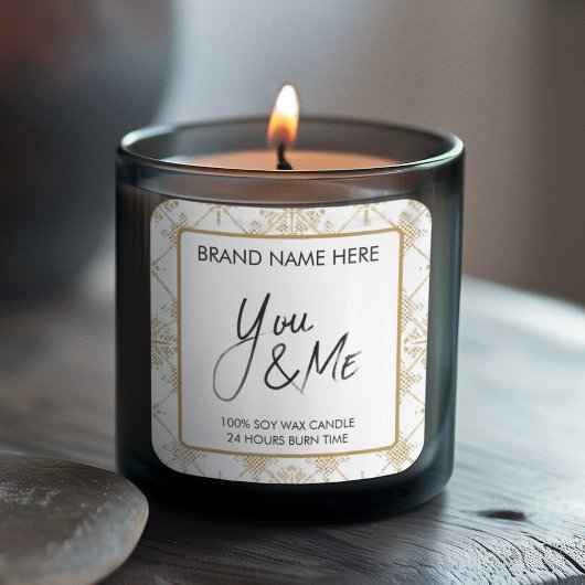 You & Me Valentine's Day Candle Label