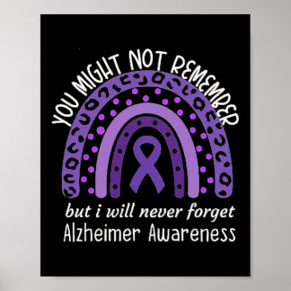 You Might Not Remember Alzheimer's awareness Month Poster