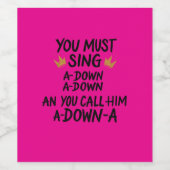 You must sing wijn etiket (Enkel label)