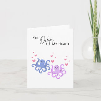You Octopi Mijn Hart - Grappige Valentijnskaart Kaart