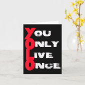 You Only Live Once _ Motivation Quote _ Insration  Kaart (Gele Bloem)