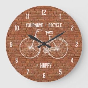 You Plus Bicycle Equals Happy Antique Red Bricks Grote Klok