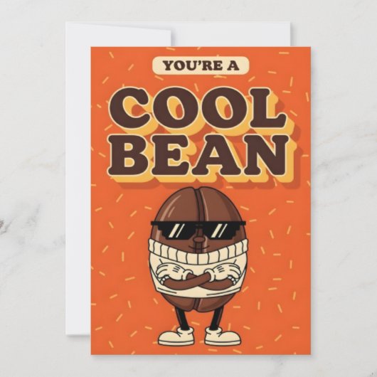 You’re a Cool Bean funny coffee bean pun gift Bedankkaart (Voorkant)