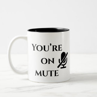 You’re on mute” Home Office Survival Mug Tweekleurige Koffiemok