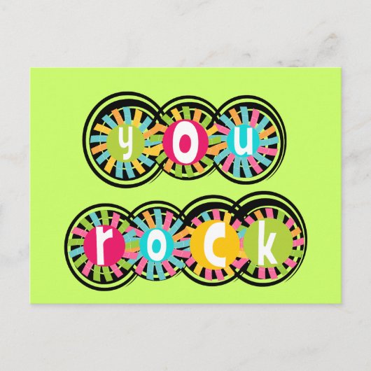 You Rock Briefkaart (Voorkant)