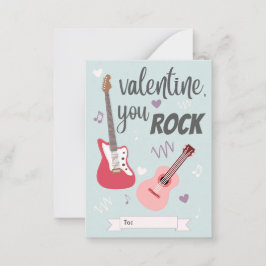 You Rock Classroom Valentijnsdag Notitiekaartje