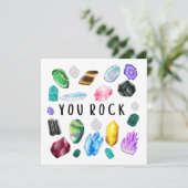 You Rock Crystal Thank You Cartes (Debout devant)