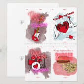 You Rock Cut & Share Kinder Valentijnsdag Kaarten (Voorkant / Achterkant)