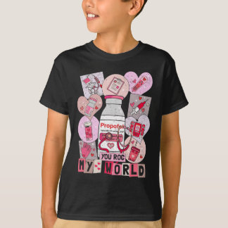 You Rock My World Heart Nurse Love Hospital Valent T-shirt