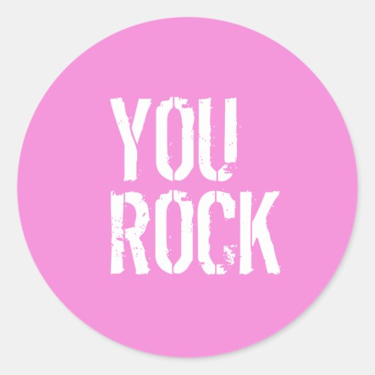You Rock - Ronde Sticker (Voorkant)