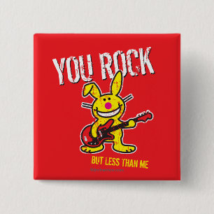 You Rock Vierkante Button 5,1 Cm