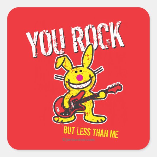 You Rock Vierkante Sticker (Voorkant)