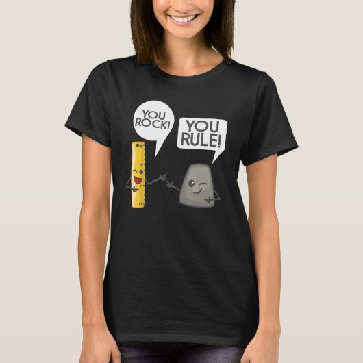 You Rock You Rule Shirt - Schattigee Grote Rocker  (Voorkant)