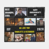 You said: Best Grandpa Ever Photo Collage  Fleece Deken (Voorkant (Horizontaal))