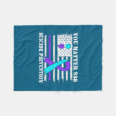 You Semi Colon 988 Suicide Prevention Awareness  Fleece Deken (Voorkant (Horizontaal))